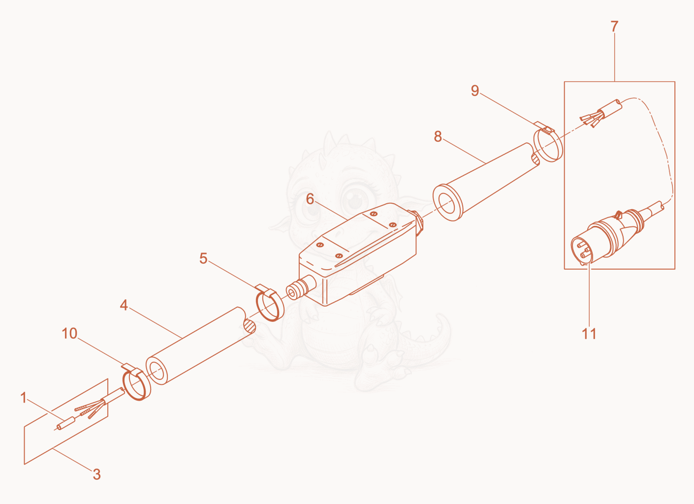 Exploded parts diagram of the Hose Connection cpl. of a Wacker Neuson IREN388MGV, with numbered balloons