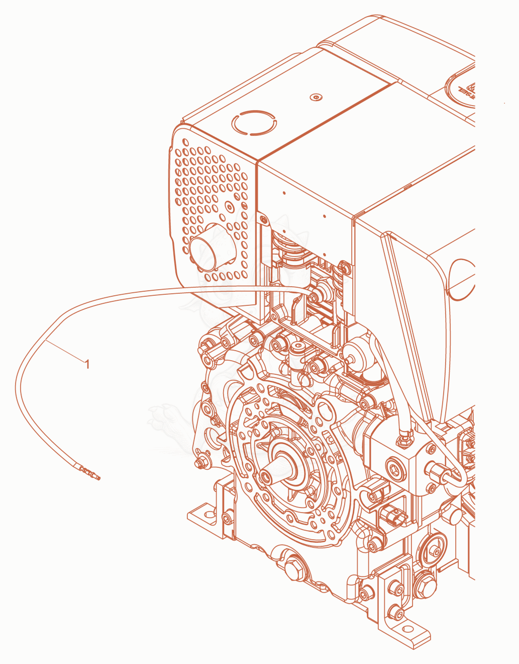 Exploded parts diagram of the Pipe - Oil pressure switch of a Wacker Neuson XPUKMAT, with numbered balloons