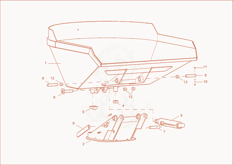 Exploded parts diagram of the FRONT PART BUCKET of a Wacker Neuson 1200/2002, with numbered balloons