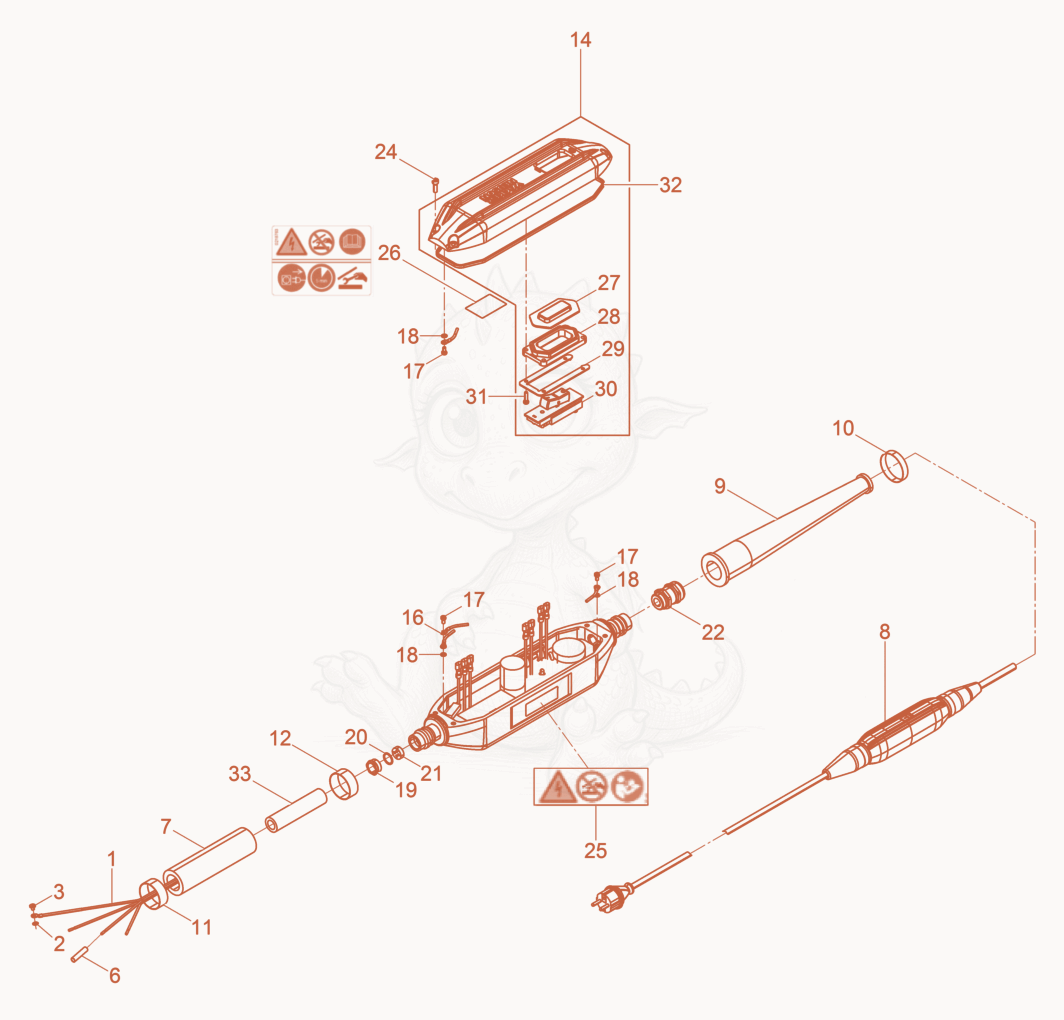 Exploded parts diagram of the Hose Connection cpl. of a Wacker Neuson IRFU58/230/5CH, with numbered balloons