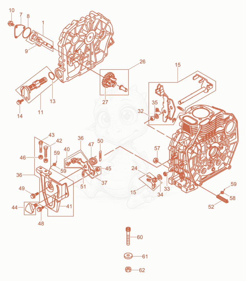 Exploded parts diagram of the Oil pump of a Wacker Neuson DPU4045YE, with numbered balloons