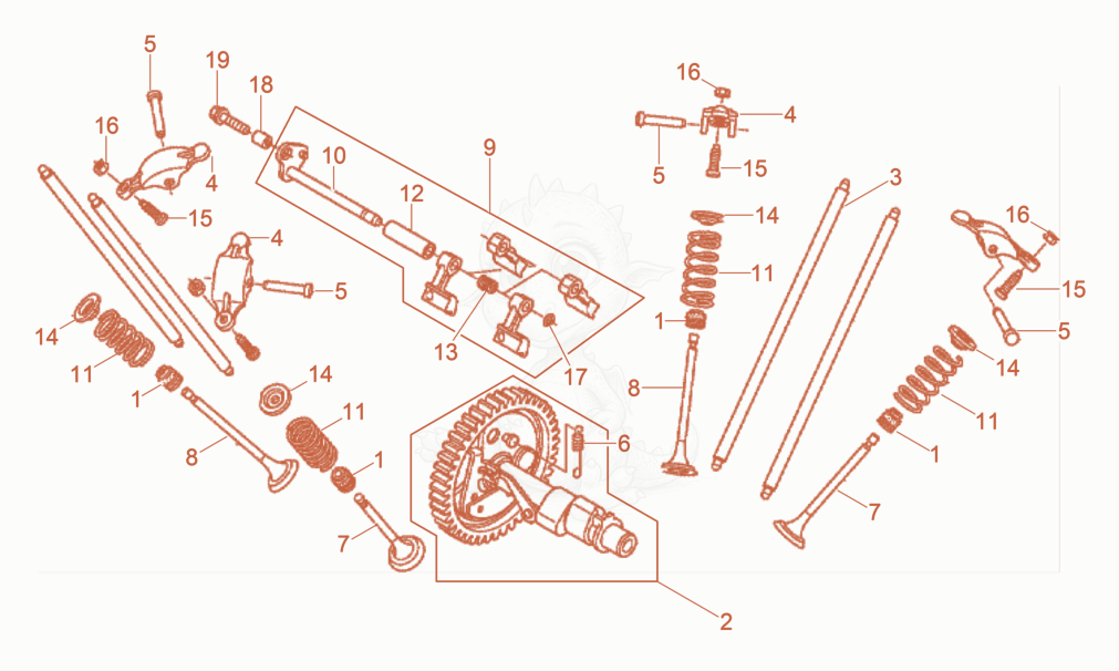 Exploded parts diagram of the Camshaft of a Wacker Neuson GS12AI, with numbered balloons