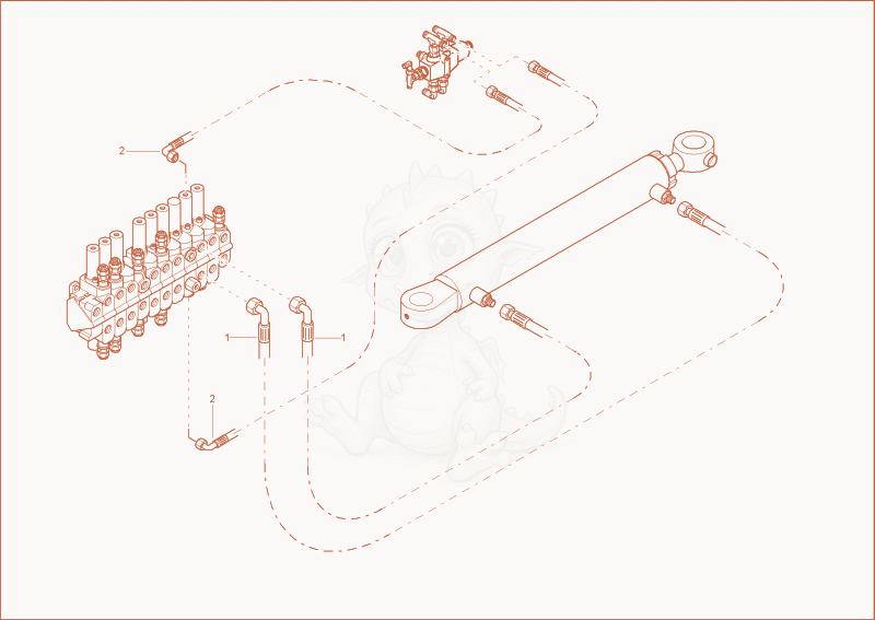 Exploded parts diagram of the BOOM OFFSET CYLINDER INSTALLATION of a Wacker Neuson 3402RDFORCE, with numbered balloons