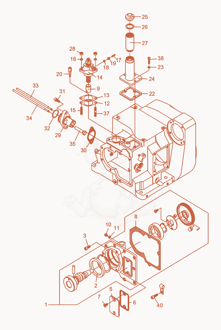 Exploded parts diagram of the Camshaft cpl. of a Wacker Neuson DPU7060SC, with numbered balloons