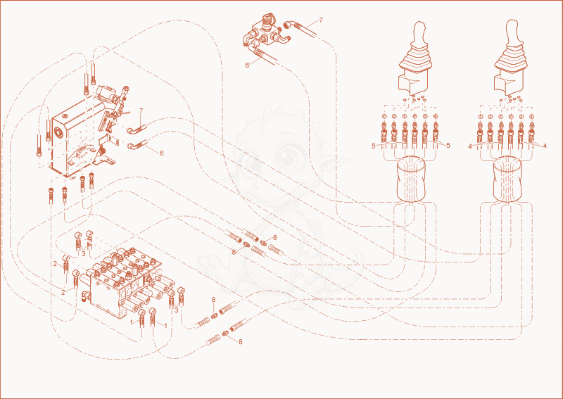 Exploded parts diagram of the HAND LEVERS INSTALLATION (OPTION) of a Wacker Neuson 1403RD, with numbered balloons