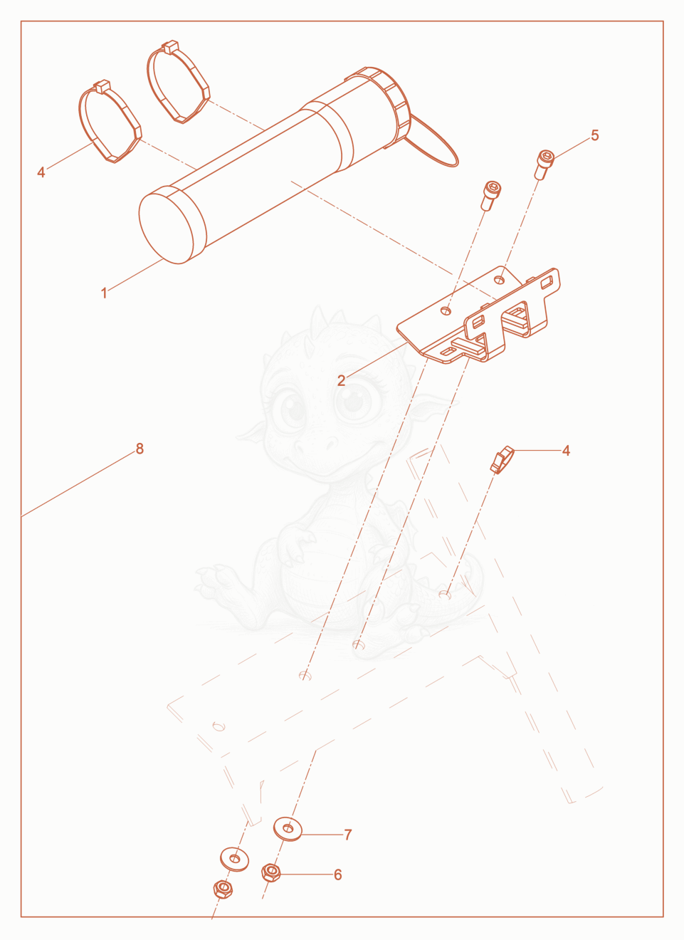 Exploded parts diagram of the Kit-retrofit Rental DPU6555 of a Wacker Neuson DPU6555HES, with numbered balloons