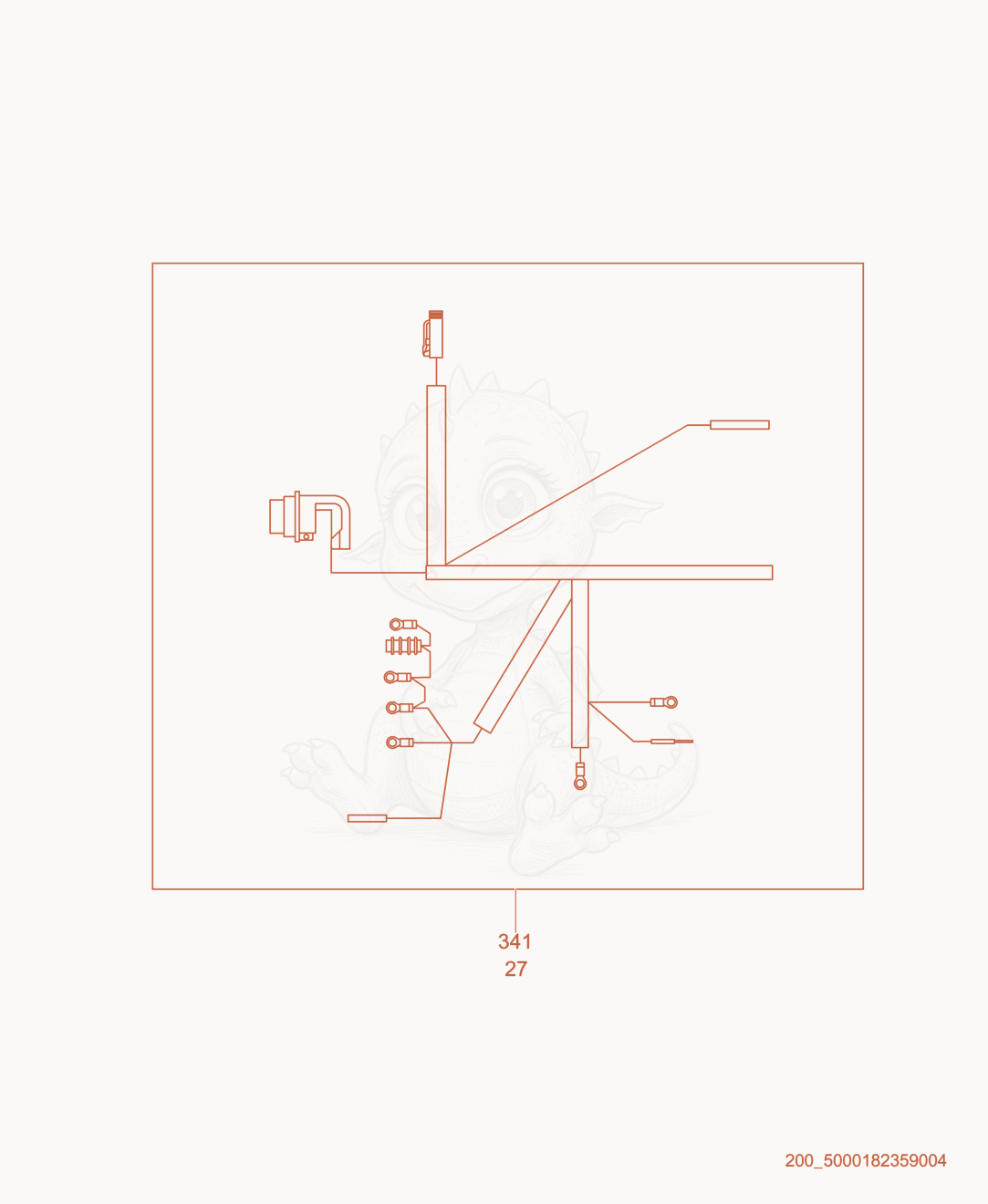 Exploded parts diagram of the DC Wiring Harness of a Wacker Neuson G100, with numbered balloons