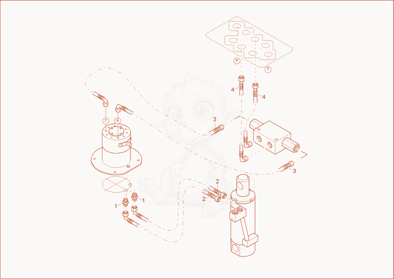 Exploded parts diagram of the TILT CYLINDER INSTALLATION of a Wacker Neuson 2202RD, with numbered balloons