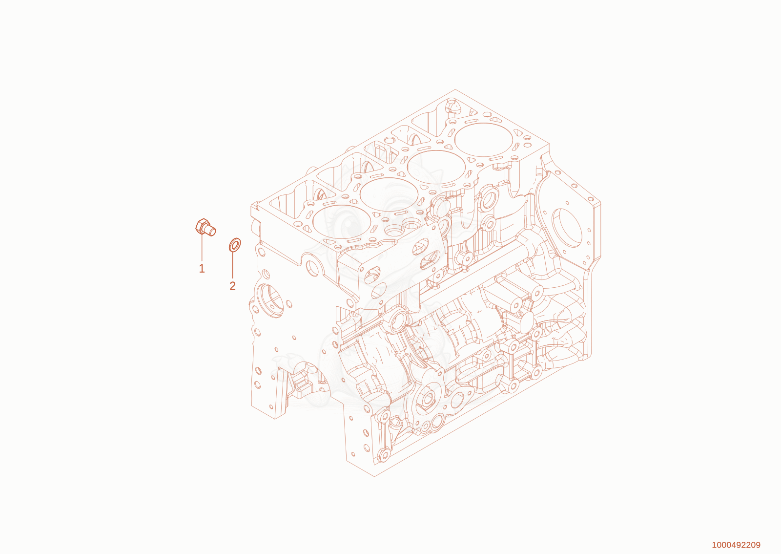 Exploded parts diagram of the locking parts of a Wacker Neuson TH730(415-24), with numbered balloons