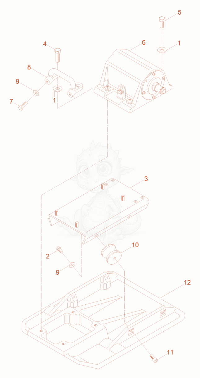 Exploded parts diagram of the Baseplate cpl. of a Wacker Neuson DPS3060HV, with numbered balloons