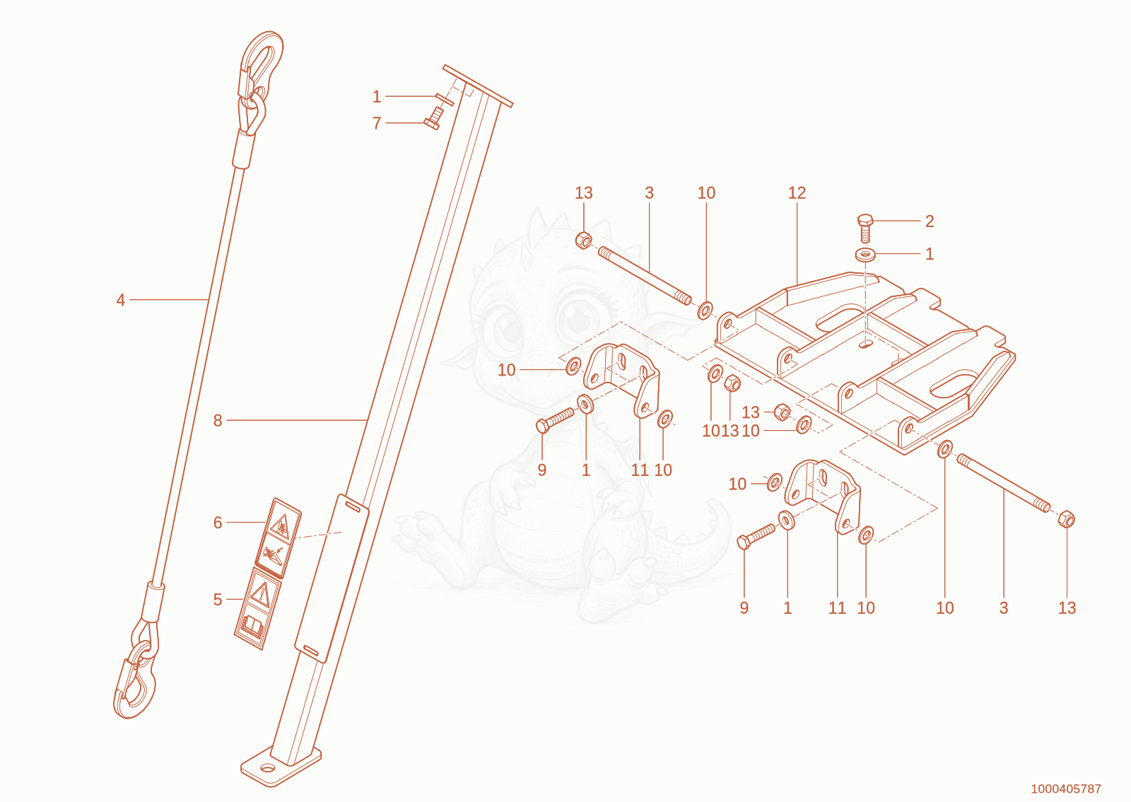 Exploded parts diagram of the tools of a Wacker Neuson WL95(R90-02), with numbered balloons