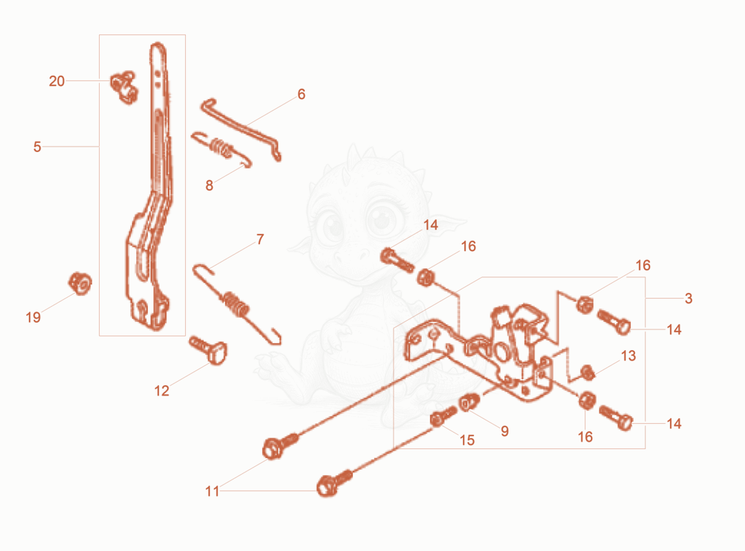 Exploded parts diagram of the Regulator of a Wacker Neuson BS50-4AS11IN, with numbered balloons