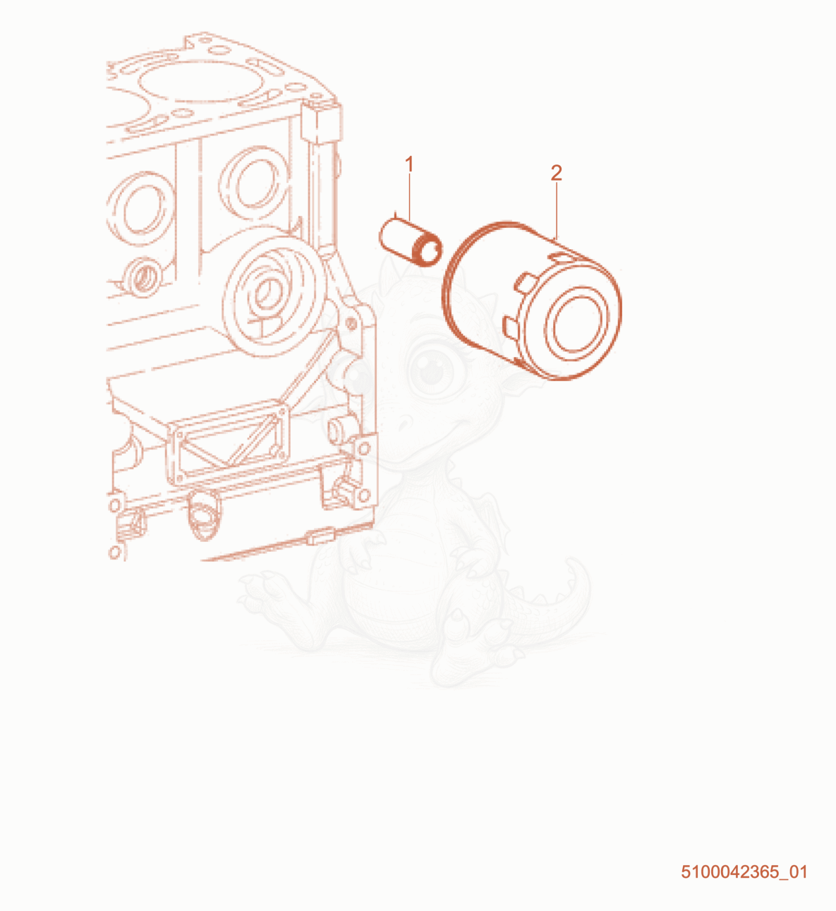 Exploded parts diagram of the Oil Filter of a Wacker Neuson RTX-SC2EU, with numbered balloons