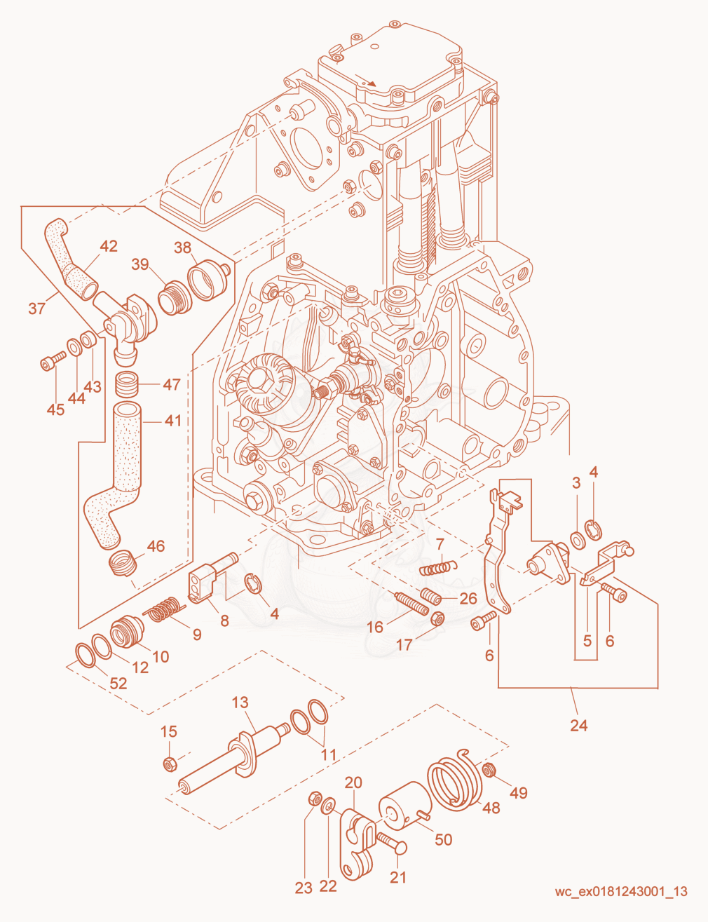 Exploded parts diagram of the Breather of a Wacker Neuson RD7H-SEU, with numbered balloons