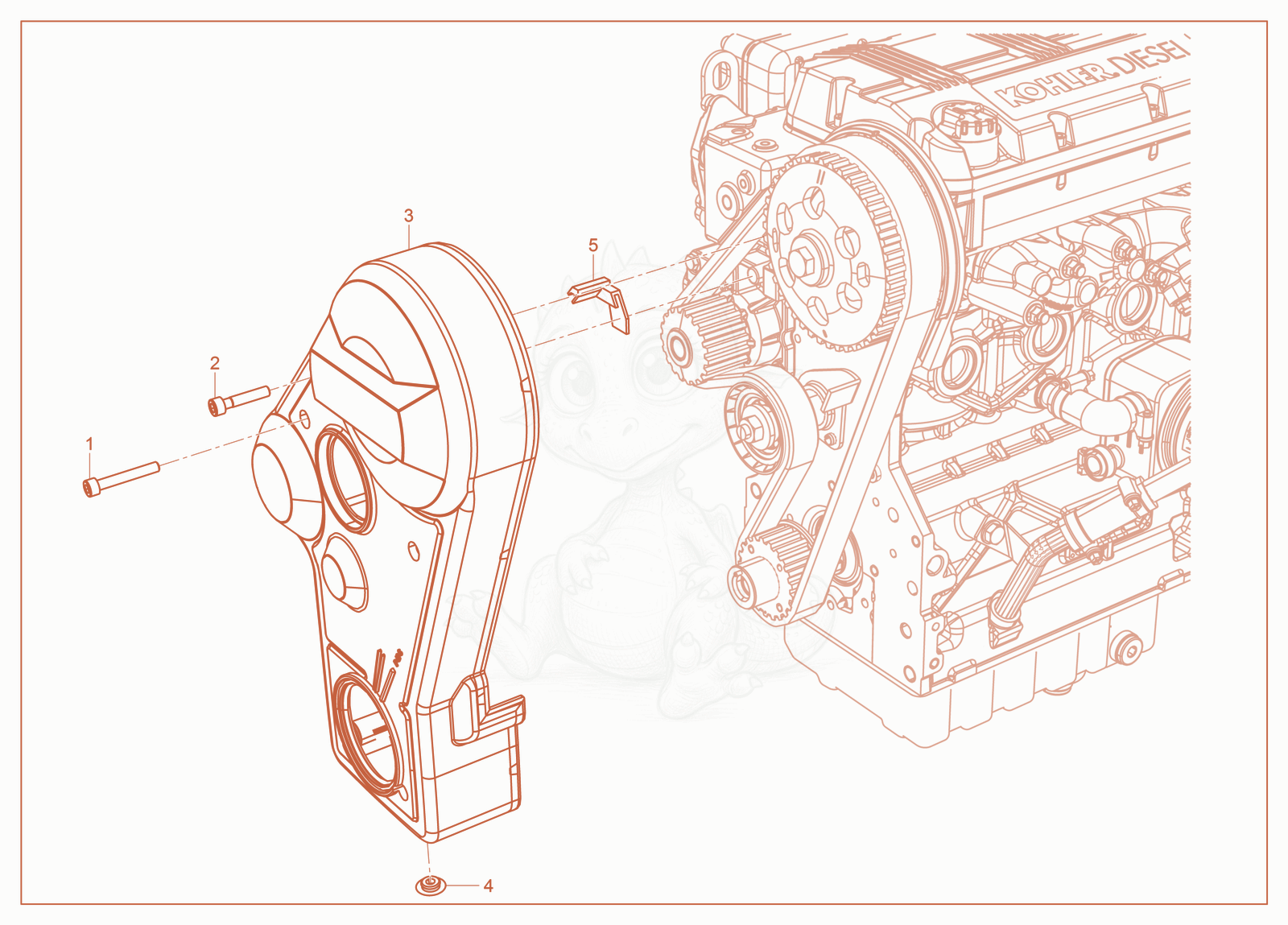 Exploded parts diagram of the Beltguard of a Wacker Neuson RTLX-SC3, with numbered balloons