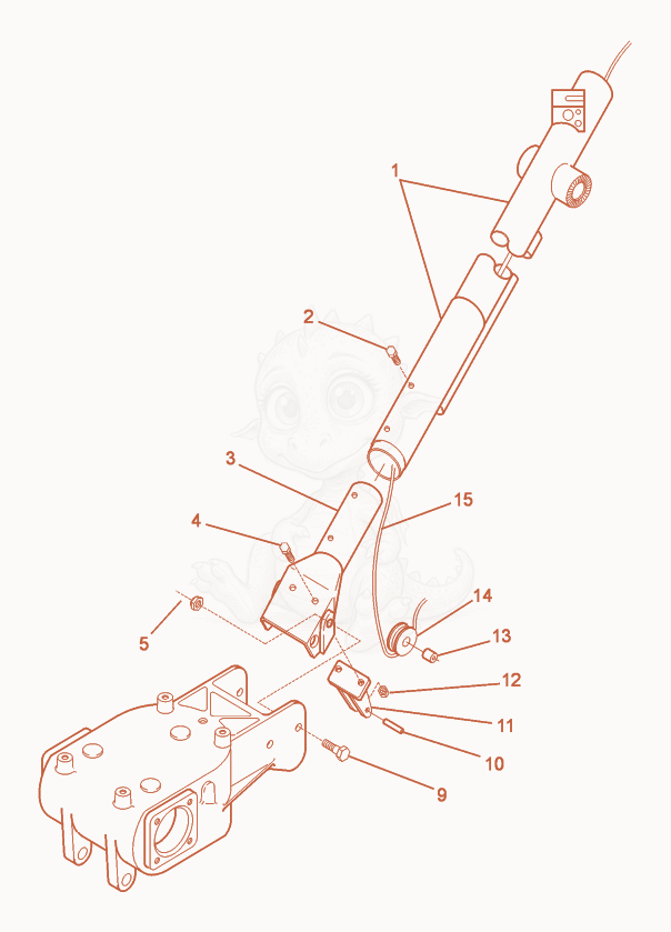 Exploded parts diagram of the Lower Handle of a Wacker Neuson CT36AGT-E, with numbered balloons