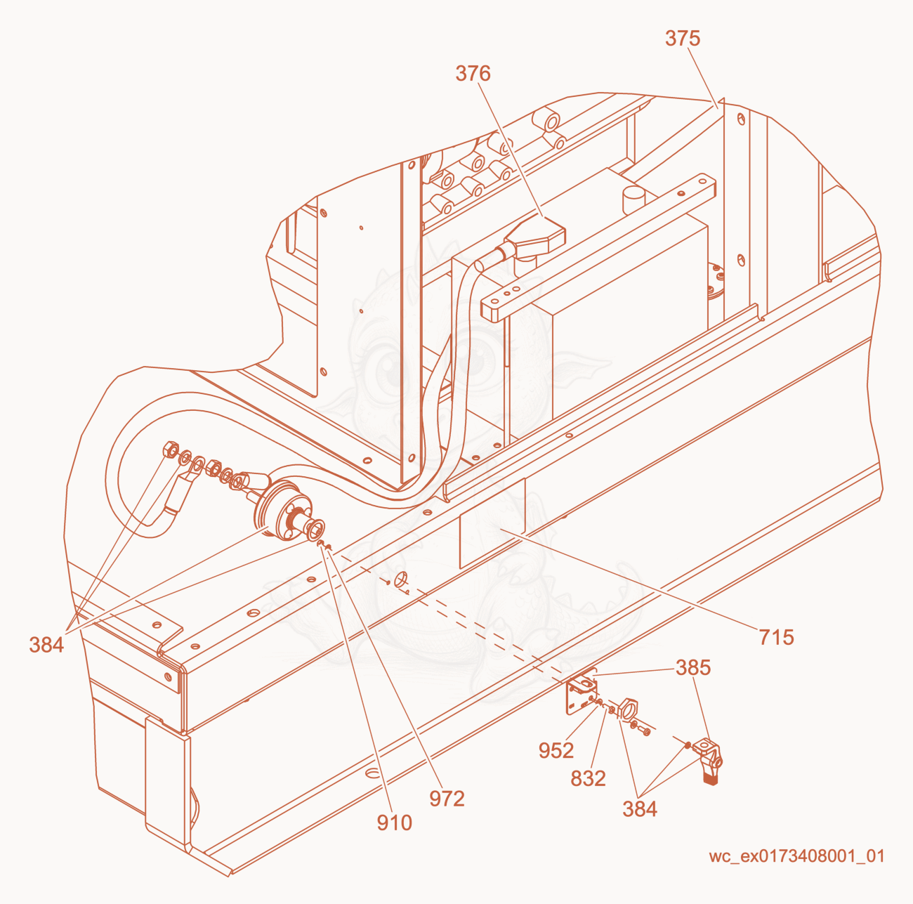 Exploded parts diagram of the Option-Battery Disconnect of a Wacker Neuson G25, with numbered balloons