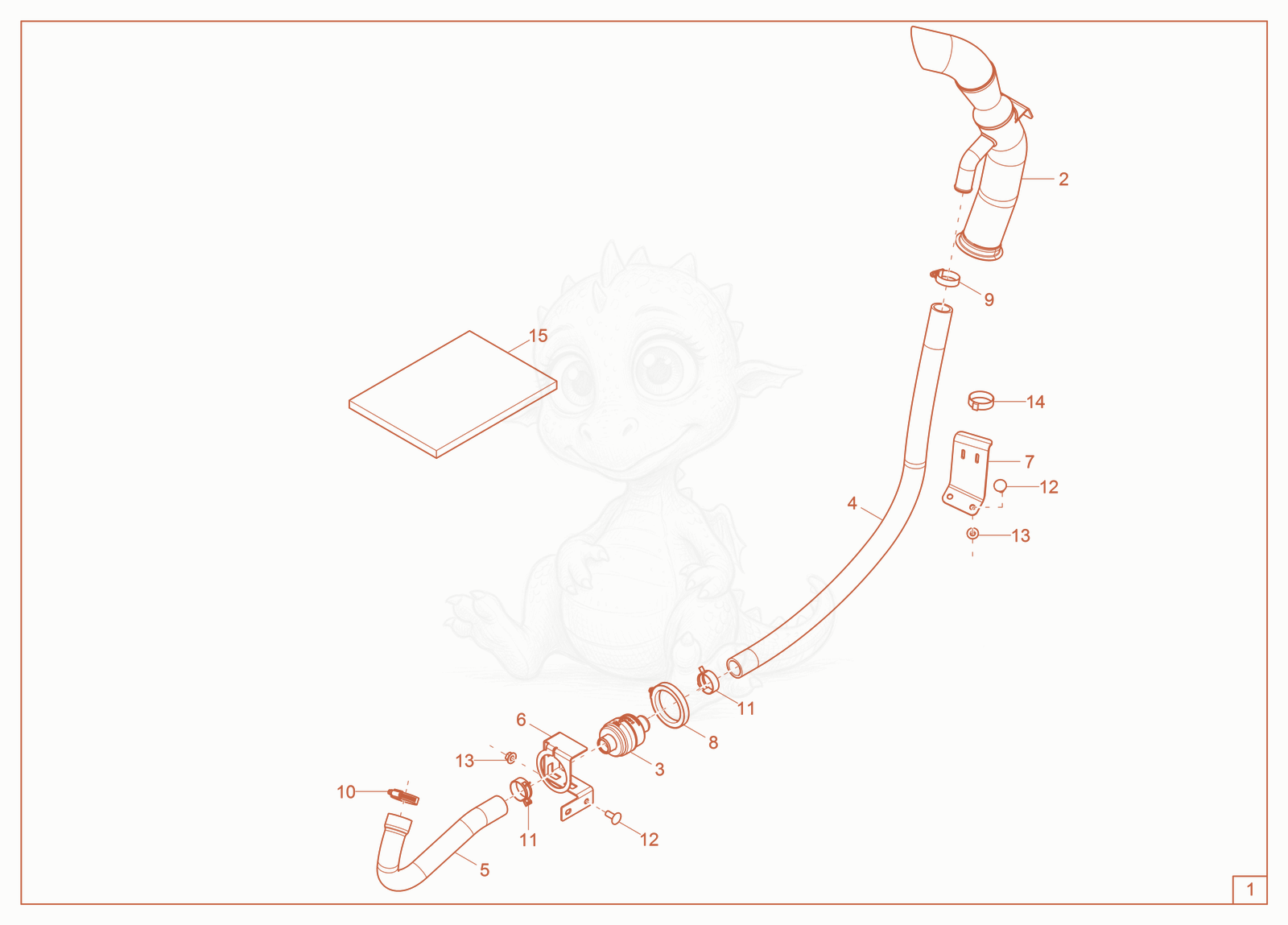 Exploded parts diagram of the Kit—Air Scavenger of a Wacker Neuson ST35(S06-4), with numbered balloons