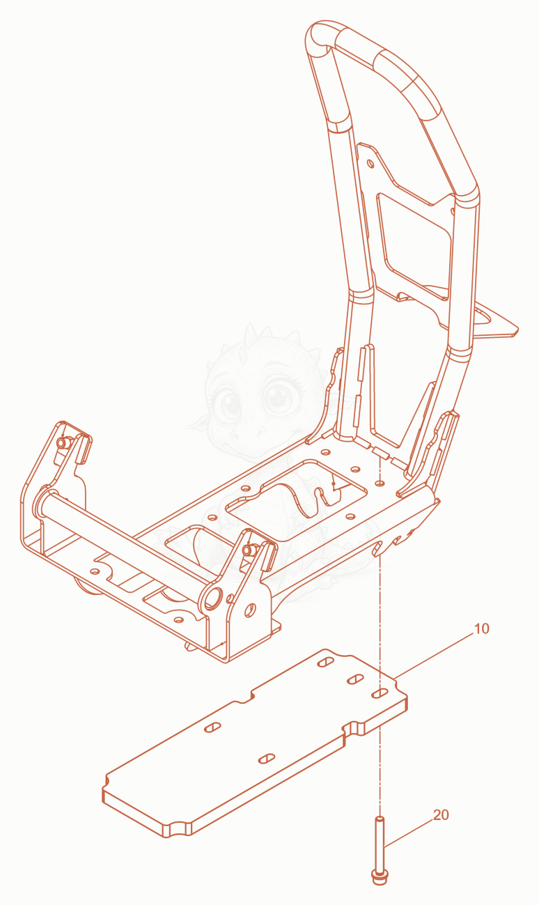 Exploded parts diagram of the Supplementary weight BPS 1135 of a Wacker Neuson XPSKMAT, with numbered balloons