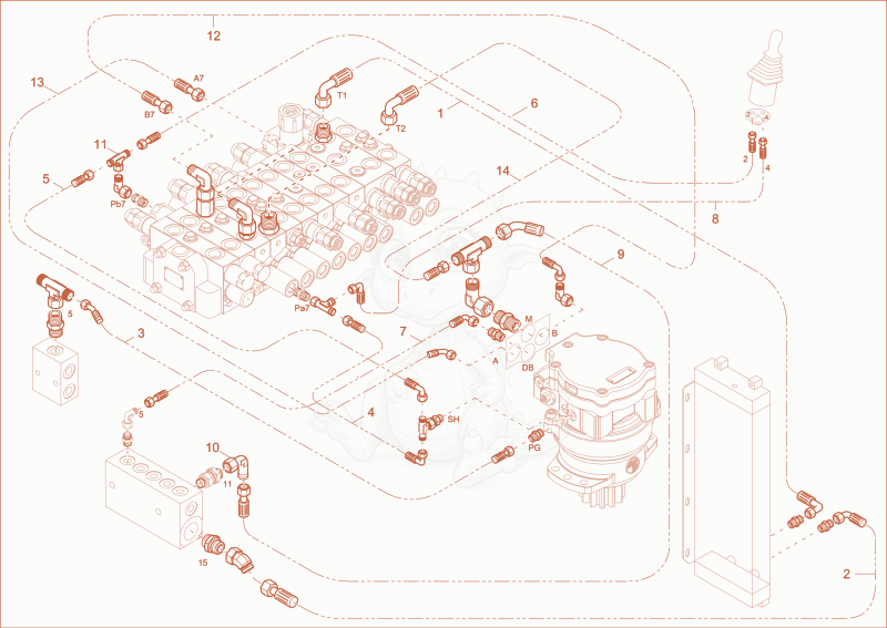 Exploded parts diagram of the TURNTABLE DRIVE UNIT INSTALLATION of a Wacker Neuson ET35, with numbered balloons