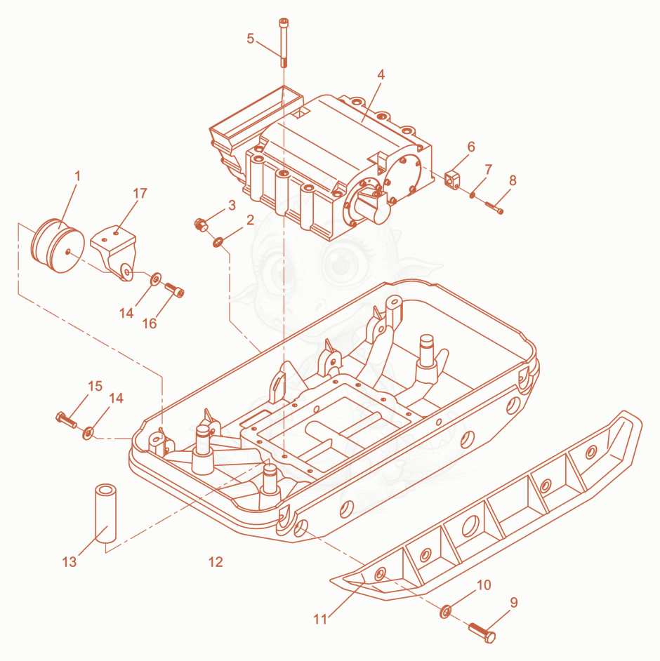 Exploded parts diagram of the Baseplate cpl. of a Wacker Neuson DPU4045H, with numbered balloons
