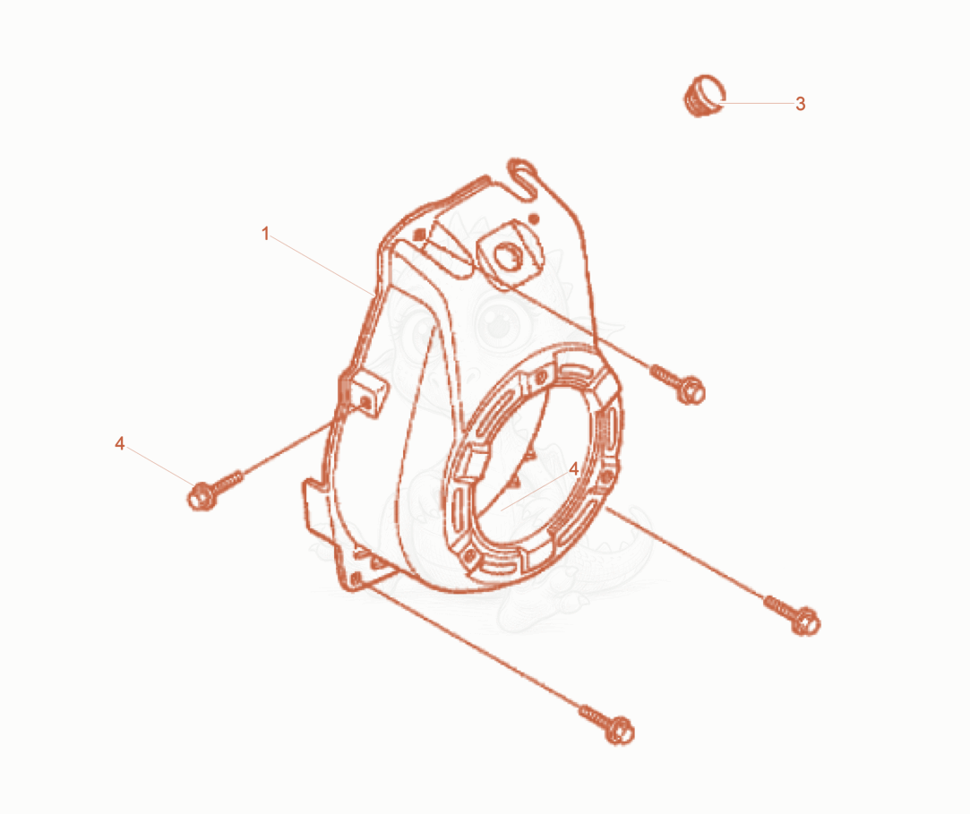 Exploded parts diagram of the Fan hood of a Wacker Neuson BS70-4AS11IN, with numbered balloons