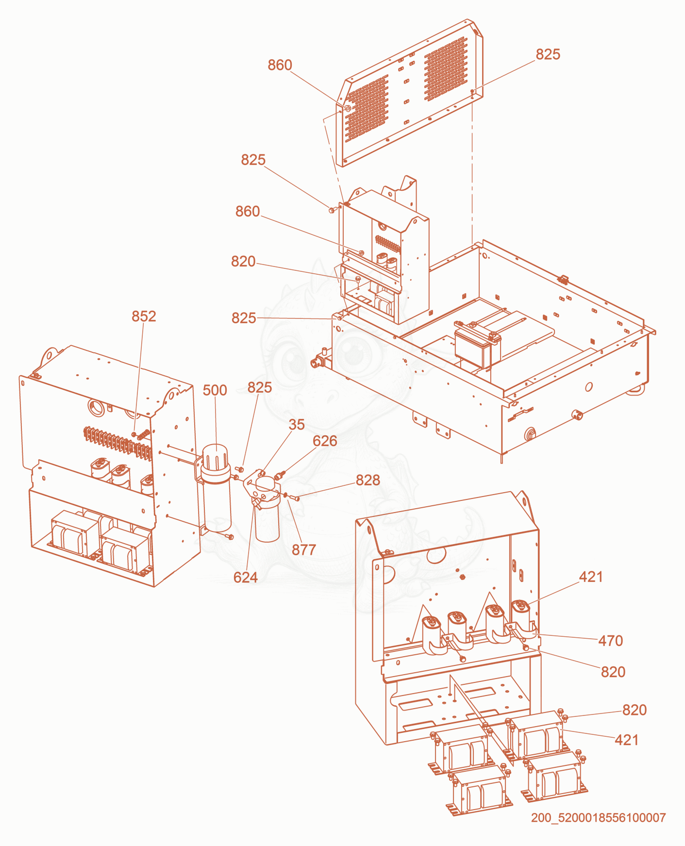 Exploded parts diagram of the Ballast Box cpl./Fuel Filter of a Wacker Neuson LTW20Z1-VS, with numbered balloons