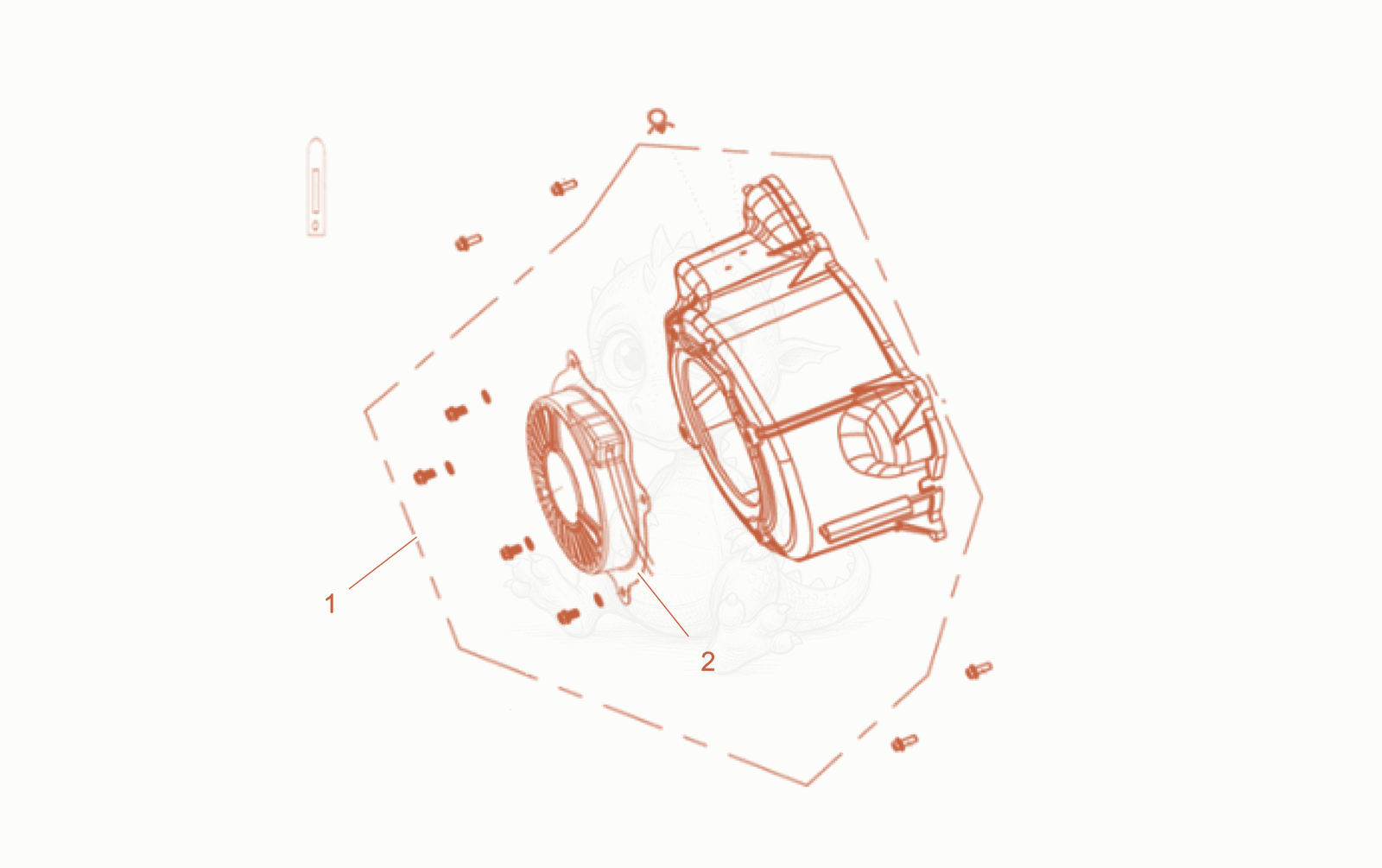 Exploded parts diagram of the Starter cpl. of a Wacker Neuson GS3500GICE, with numbered balloons