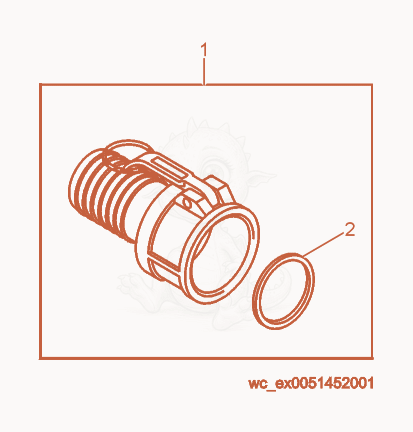 Exploded parts diagram of the Coupling of a Wacker Neuson PT6LT(I), with numbered balloons