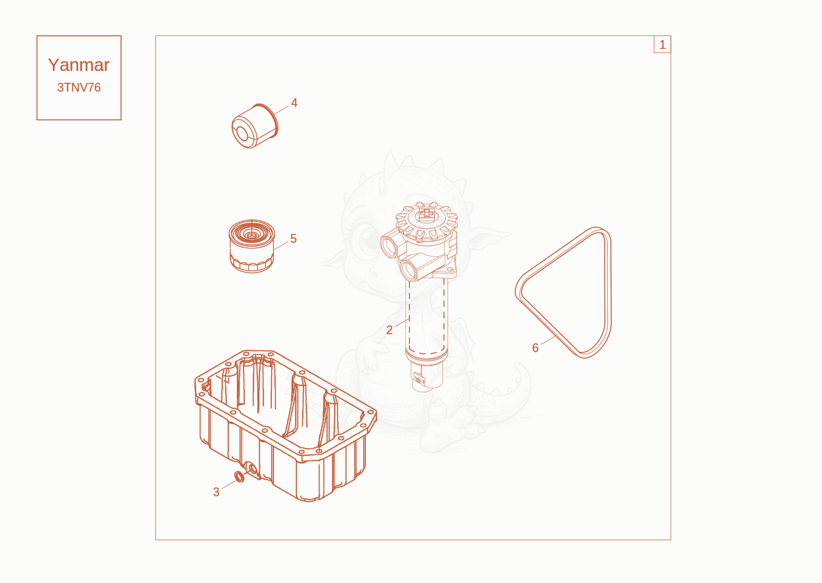 Exploded parts diagram of the maintenance package (500h) of a Wacker Neuson DW20-2, with numbered balloons