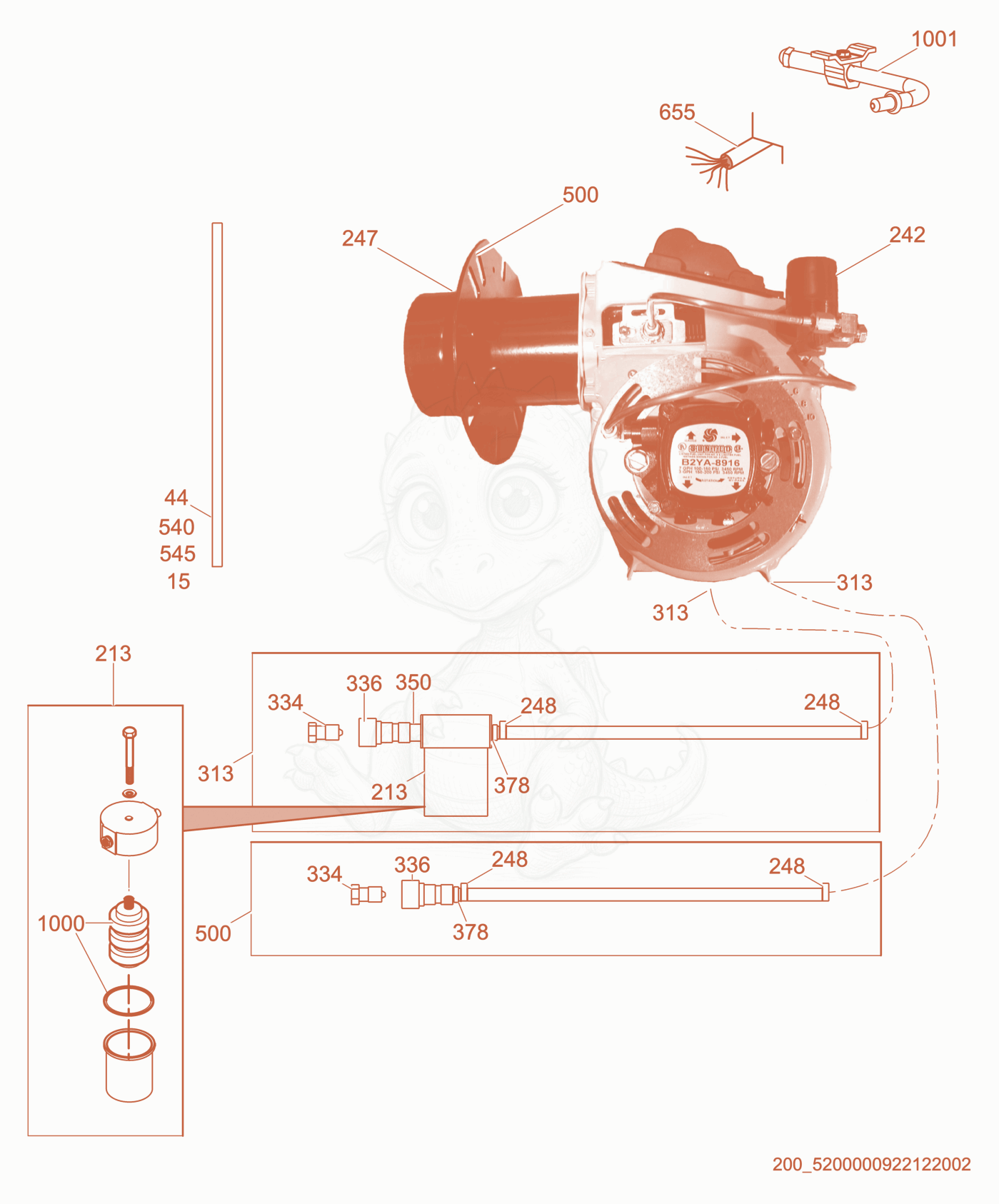 Exploded parts diagram of the Fuel System of a Wacker Neuson PUREHEAT, with numbered balloons