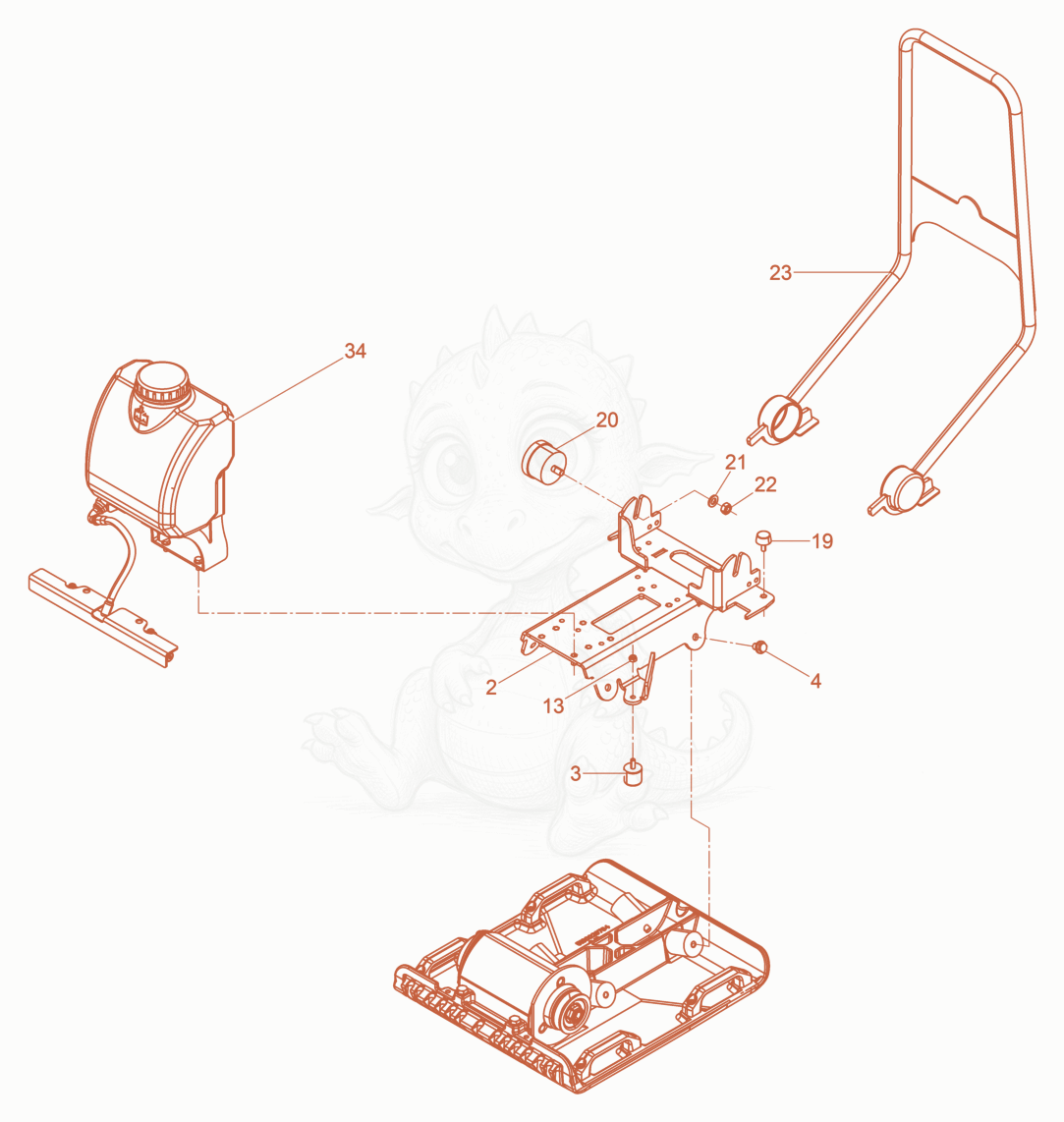 Exploded parts diagram of the Vibration Plate of a Wacker Neuson VP1550AW, with numbered balloons