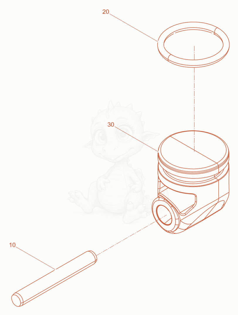 Exploded parts diagram of the without driving lock of a Wacker Neuson DPU6275HEH, with numbered balloons