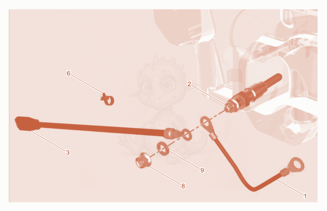Exploded parts diagram of the Spark plug of a Wacker Neuson DPU90LEM770, with numbered balloons