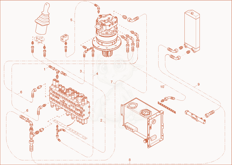 Exploded parts diagram of the TURNTABLE DRIVE UNIT INSTALLATION of a Wacker Neuson 28Z3, with numbered balloons