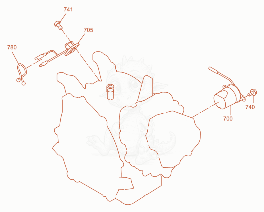 Exploded parts diagram of the Oil Sensor cpl. of a Wacker Neuson GH3500, with numbered balloons
