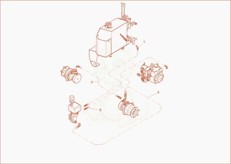 Exploded parts diagram of the INSTALLATION HAND BRAKE of a Wacker Neuson 1200/2002, with numbered balloons