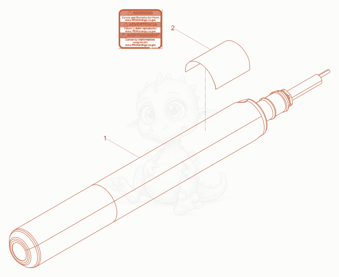 Exploded parts diagram of the Internal Vibrator cpl. of a Wacker Neuson IEE58/34/3W, with numbered balloons
