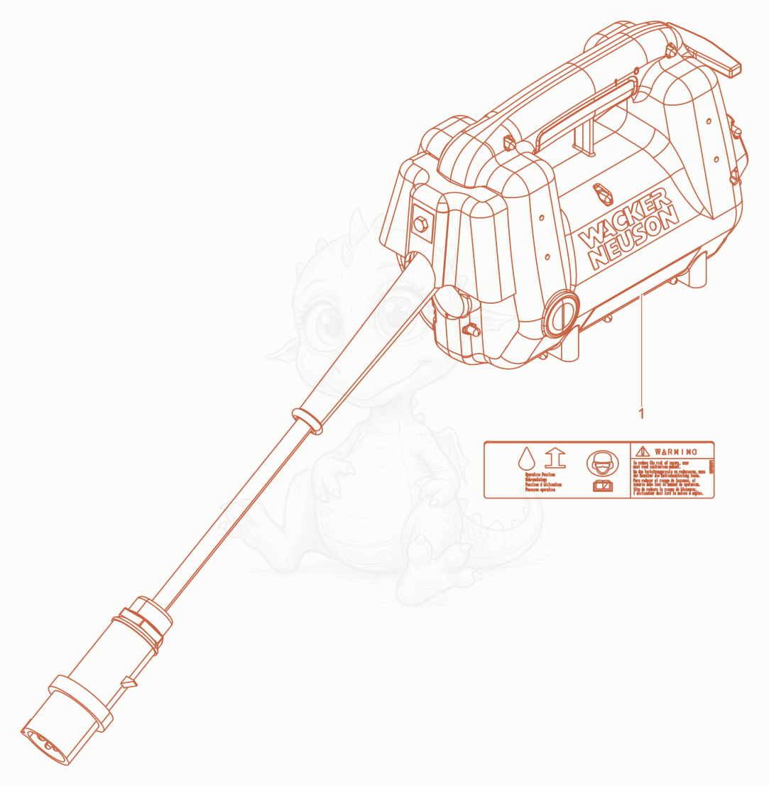 Despiece del Labels de una máquina Wacker Neuson M2000/120, con globos numerados