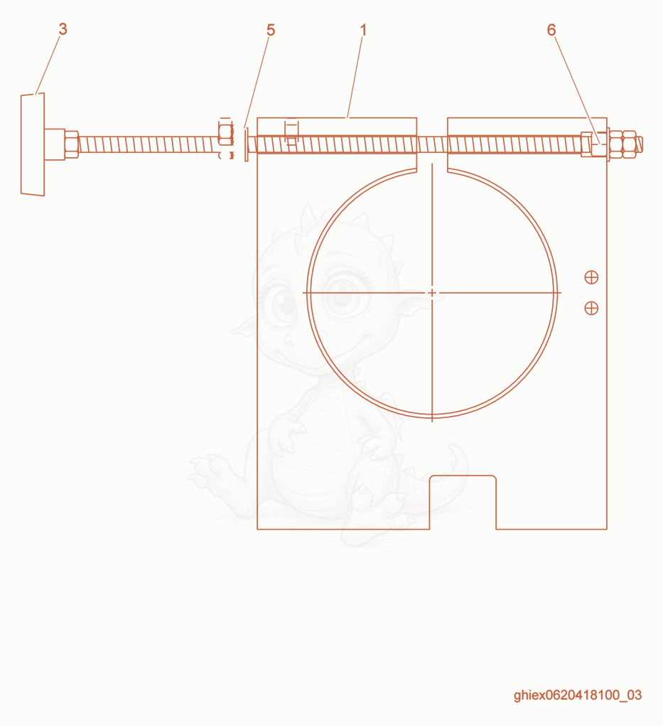 Exploded parts diagram of the Hose reel brake cpl. of a Wacker Neuson HHS3000, with numbered balloons