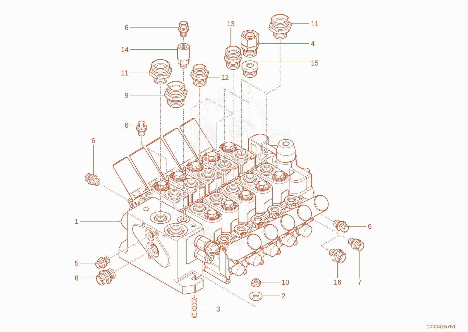 Exploded parts diagram of the control unit of a Wacker Neuson WL95(R90-02), with numbered balloons