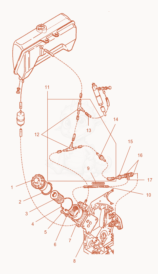 Exploded parts diagram of the Fuel Pipe of a Wacker Neuson DPU4045H, with numbered balloons
