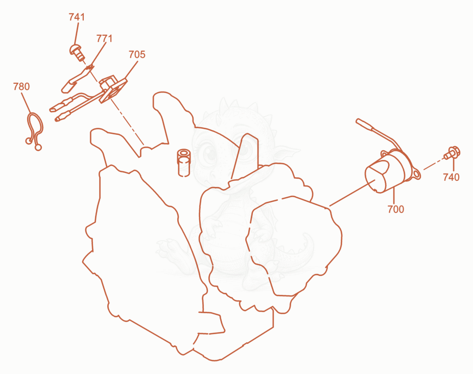 Exploded parts diagram of the Oil Sensor of a Wacker Neuson BPU2540, with numbered balloons