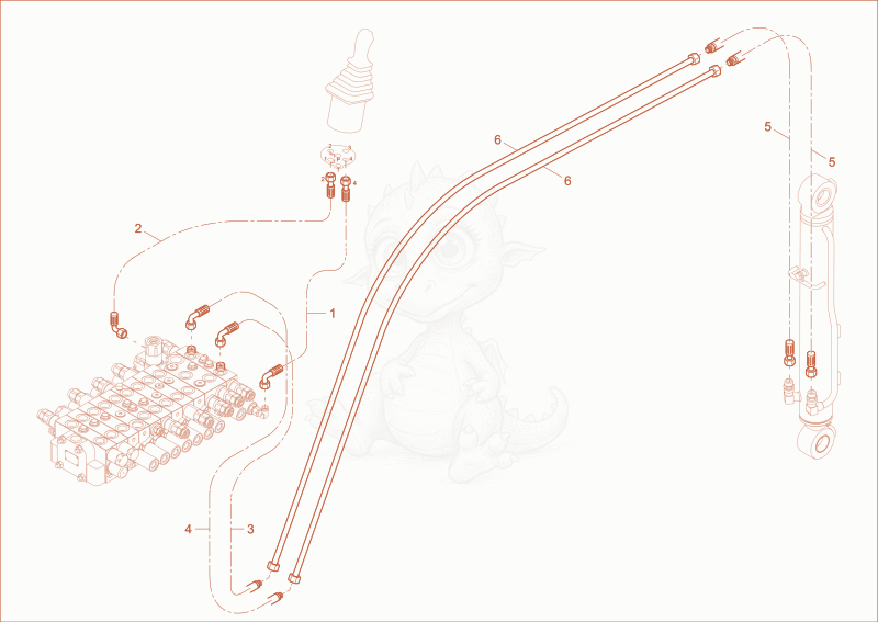 Exploded parts diagram of the BUCKET OPERATION of a Wacker Neuson ET35, with numbered balloons