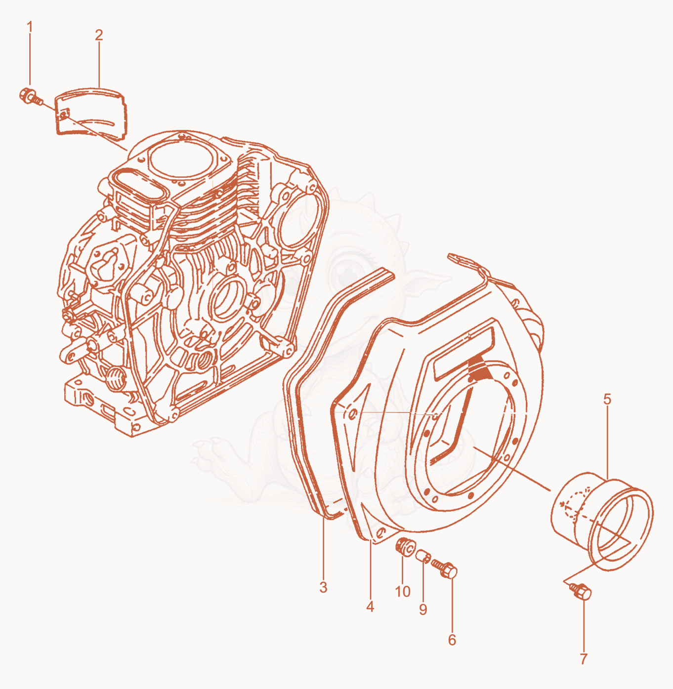 Exploded parts diagram of the Fan Cover of a Wacker Neuson DS720, with numbered balloons