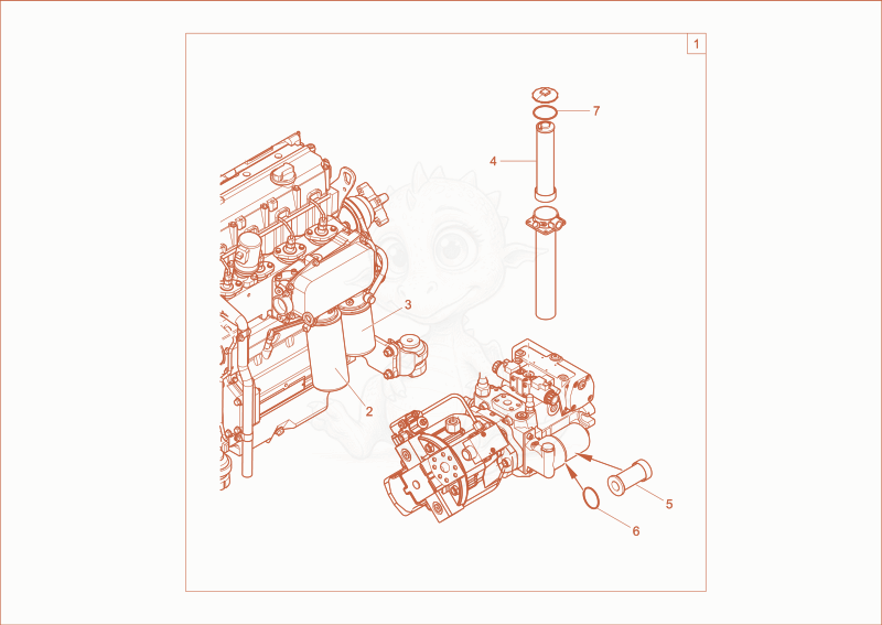 Exploded parts diagram of the service kit (50h) of a Wacker Neuson 9503, with numbered balloons