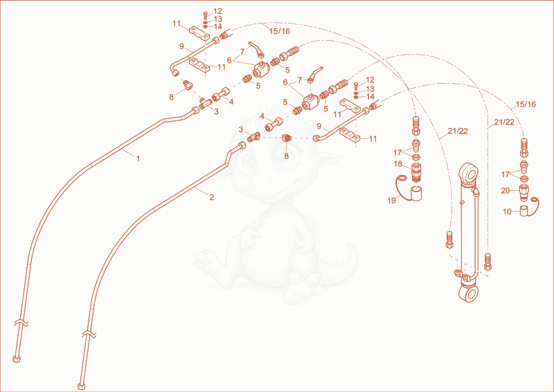 Exploded parts diagram of the GRAB EQUIPMENT (OPTION) of a Wacker Neuson EW100, with numbered balloons
