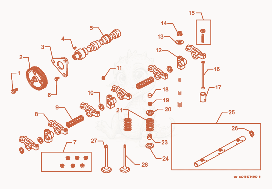 Exploded parts diagram of the Valve Assembly of a Wacker Neuson CRT48-31V, with numbered balloons