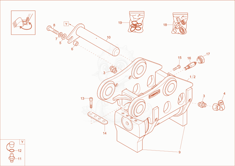Exploded parts diagram of the Powertlit (Option) of a Wacker Neuson 9503, with numbered balloons