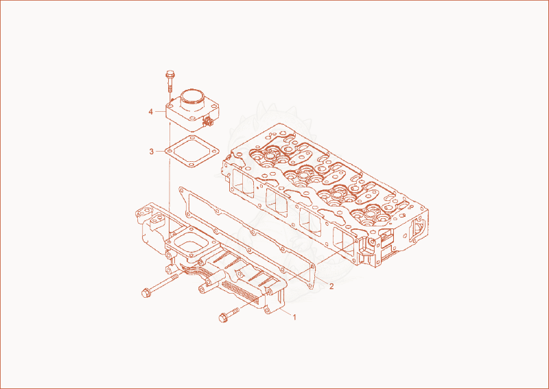 Exploded parts diagram of the suction manifold of a Wacker Neuson 6503-2, with numbered balloons